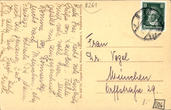Postcard Zangberg in Upper Bavaria, Educational Institute of the Salesian Sisters of St. Joseph, Girls' School