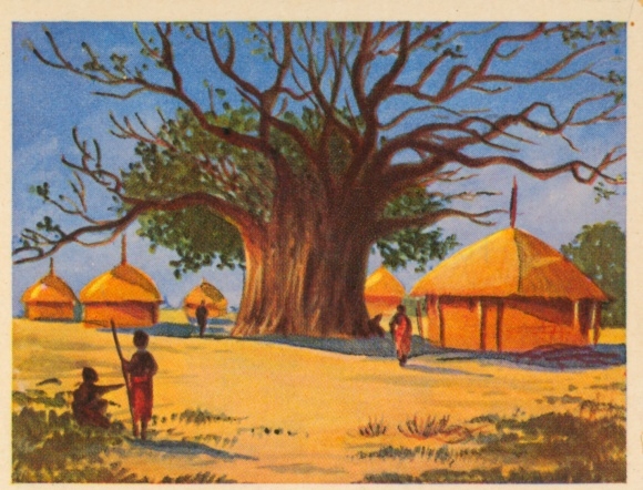 Sammelbild Deutsche Kolonien, Bild 192 Ackerbauer bei Sansane Mangu