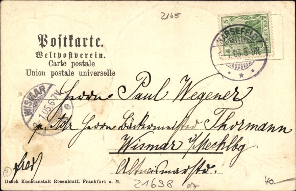 Embossed Kleeblatt Chromo-Litho Harsefeld in the district of Stade, church, vicarage, Gartenstraße, Herrenstraße