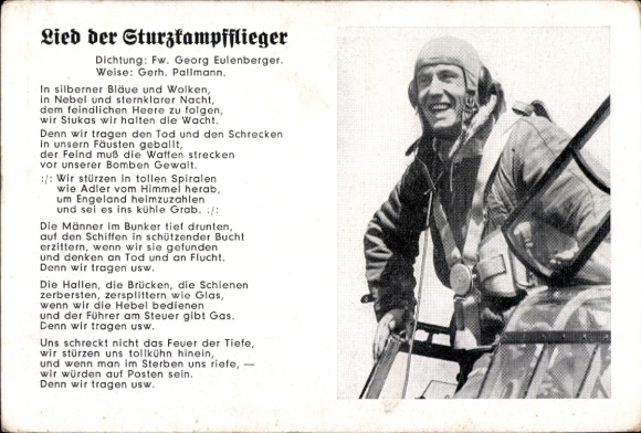 Lied Ak Lied der Sturzkampfflieger, Deutsche Luftwaffe, Fw. Georg Eulenberger, Gerh. Pallmann