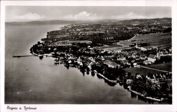 Ak Hagnau am Bodensee, Fliegeraufnahme