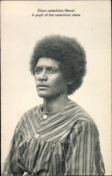 Postcard Papua New Guinea, Roro, Eleve catechiste