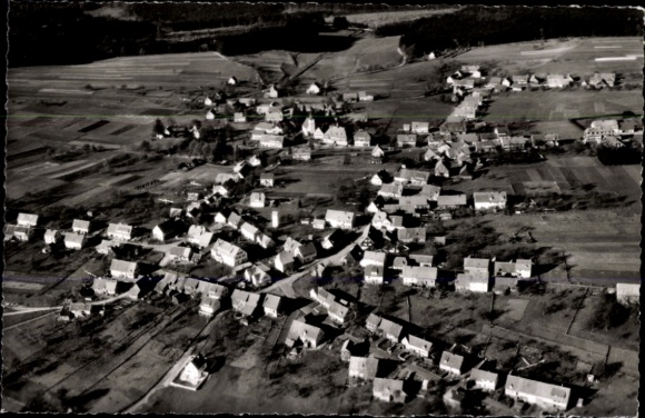 Postcard Dobel in the Black Forest, aerial photograph