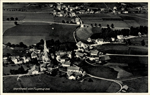 Postcard Martinszell Waltenhofen in Oberallgäu, aerial photograph