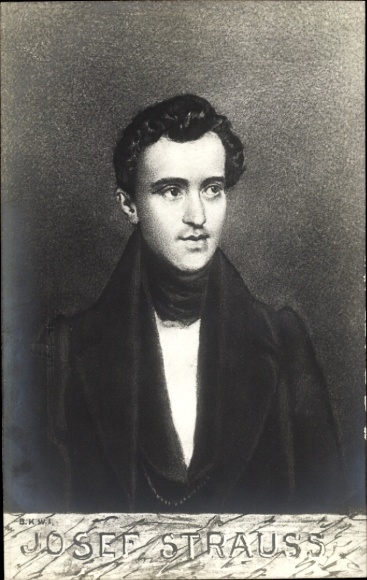 Postcard composer Josef Strauss, portrait