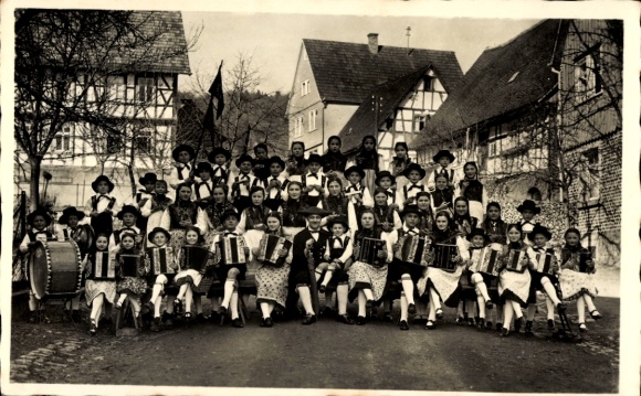 Postcard Erlenbach Fürth im Odenwald, Odenwälder Kinderspielschar, KdF, Hessian costume