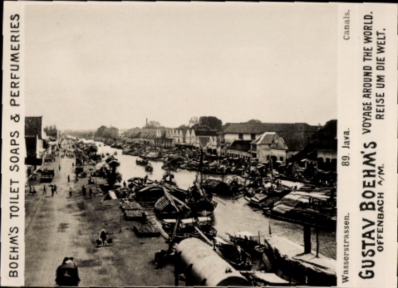 Photo Java Indonesia, waterways, advertising Gustav Boehm's Toilet Soaps