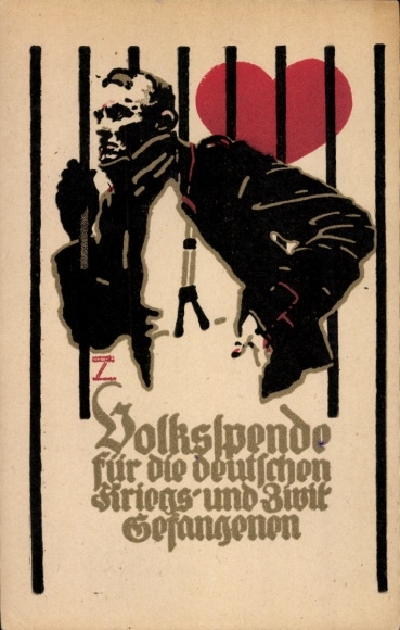 Künstler Ak Hohlwein, Ludwig, Volksspende für die deutschen Kriegs- und Zivil-Gefangenen 1916