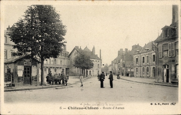 CPA Château Chinon-Nièvre, Route d'Autun