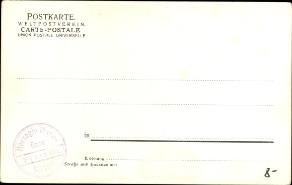 Ak Duchess Marie Foundation, Bazar, 1905
