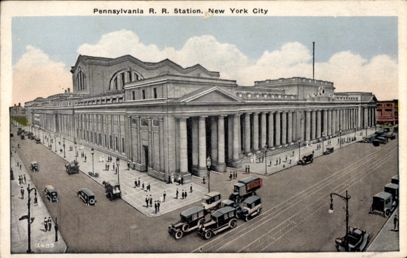 Postcard New York City USA, Pennsylvania Station