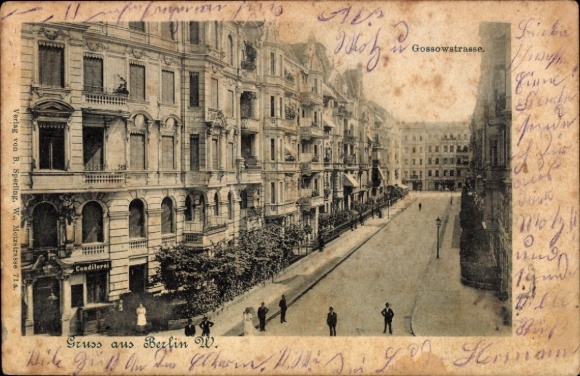 Postcard Berlin Schöneberg, Gossowstraße