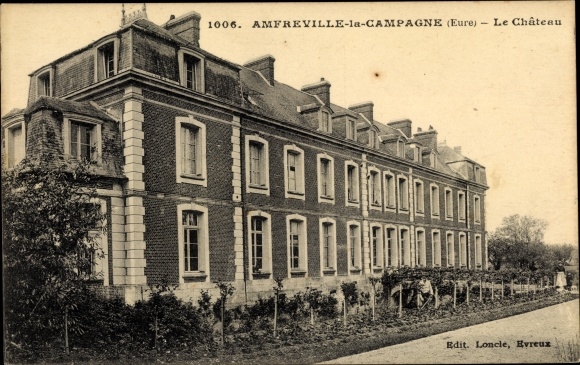 Postcard Amfreville la Campagne Eure, Le Chateau