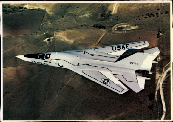 Postcard American military aircraft F-111