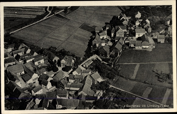 Postcard Eschenau Runkel an der Lahn, overall view, aerial photo