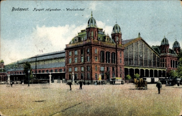Postcard Budapest Hungary, Westbahnhof