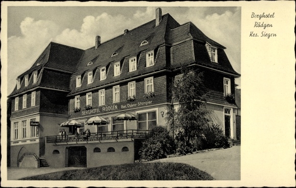 Postcard Rödgen district of Siegen in Westphalia, Bergghotel