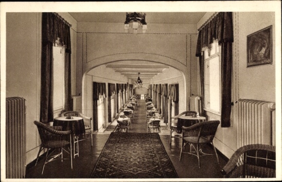 Postcard Oberhof in the Thuringian Forest, Heinrich Lorenz Foundation, Wandelhalle