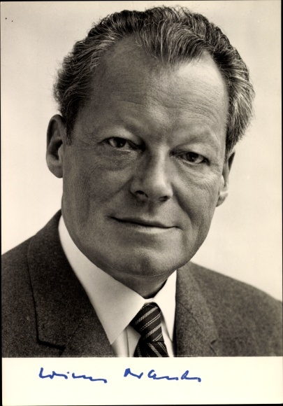 Ak Bundeskanzler Willy Brandt, Vorsitzender der SPD, Portrait