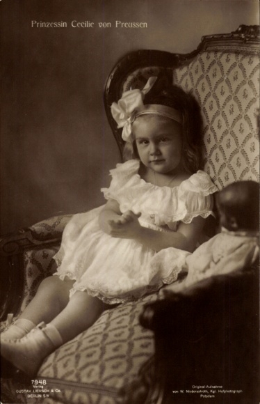 Postcard Princess Cecilie of Prussia, doll, Liersch 7948