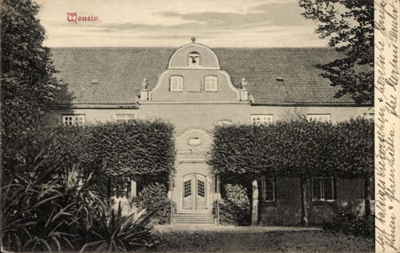 Postcard Wensin in Schleswig Holstein, manor house