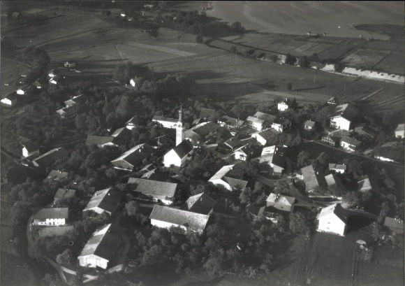 Photo Rimsting am Chiemsee, aerial photograph of the town