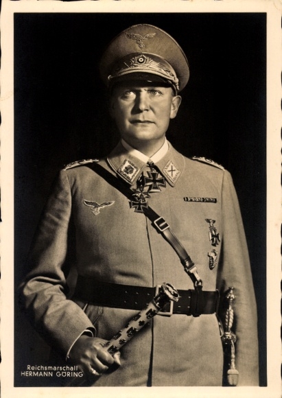 KP Naczelny Dowódca Luftwaffe Reichsmarschall Hermann Göring, batuta marszałkowska, portret