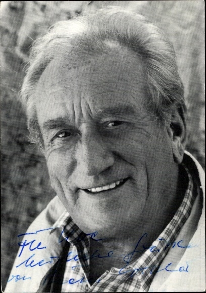 Postcard actor Dieter Eppler, portrait, autograph