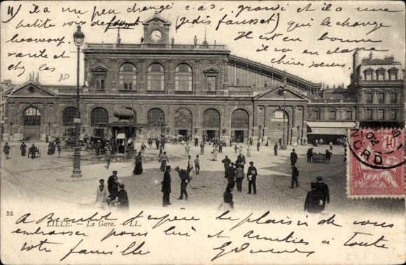 Postcard Lille Nord, La Gare
