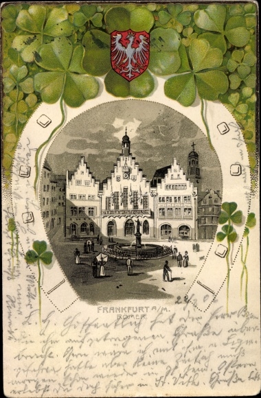 Horseshoe cloverleaf Chromo-Litho Frankfurt am Main, Romans