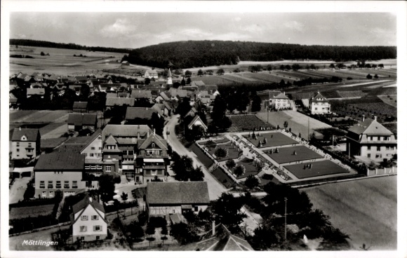 Ak Möttlingen Bad Liebenzell in het Zwarte Woud, algemeen beeld van de stad