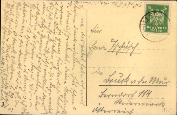 Postcard Horst in Lower Saxony, Lindenhof asparagus plant