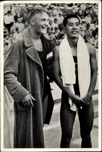 Collection picture Olympia 1936, swimmer Erwin Sietas and Hamuro