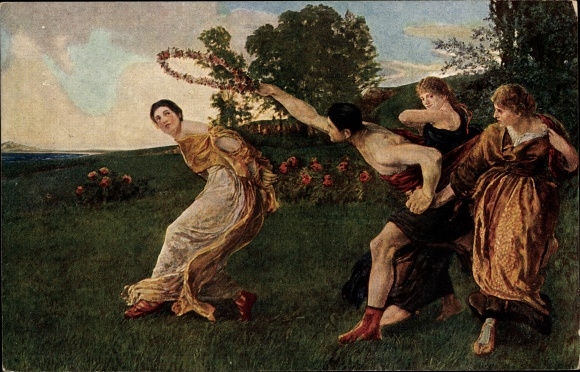 Artist PC Klinger, Max, The game with the wreath, wreath of flowers