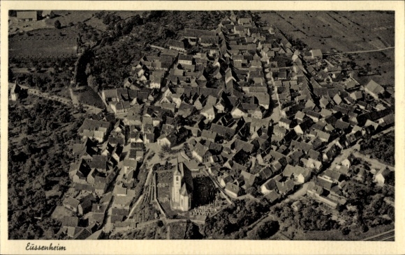 Ak Eussenheim Eußenheim in Neder-Franken, luchtfoto van de stad