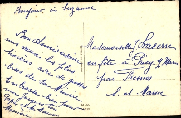 Artist Postcard Bouret, G., Radio, Waiting Children, Girl, Conversation, Boy with Musical Instrument