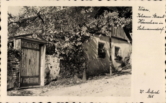 Postcard Wien 13 Hietzing Austria, Johann Strauss House in Salmannsdorf