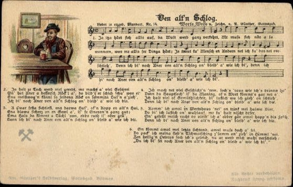 30 individual song cards, Anton Günther
