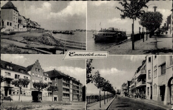 Postcard Hoch Elten Emmerich am Rhein, variety of views, boat trip, walking path, river promenade