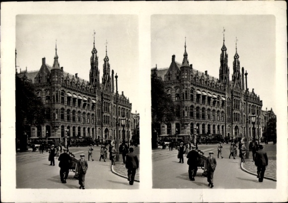 Stereo photo Amsterdam North Holland Netherlands, main post office