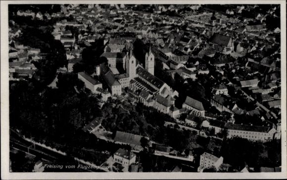 Ak Freising in Oberbayern, Fliegeraufnahme