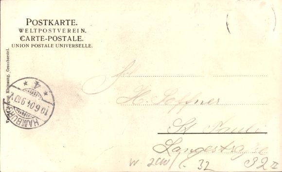Postcard Hamburg Groß Borstel, convalescent home