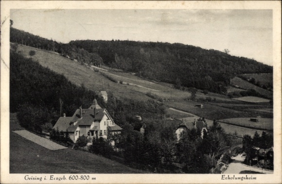 Postcard Geising Altenberg in the Ore Mountains, recreation center, panorama