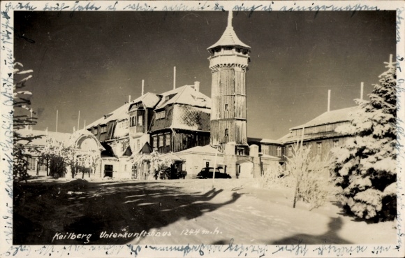 Postcard Klínovec Keilberg Erzgebirge Karlovy Vary region, accommodation house
