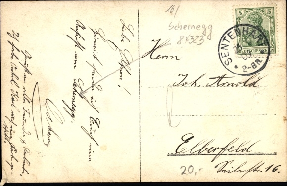 Photo Postcard Schernegg Massing in Lower Bavaria, street section
