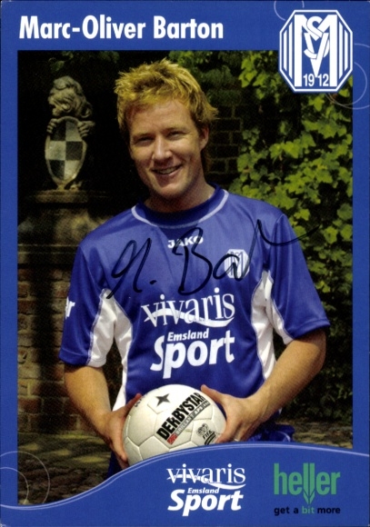 Autogrammkarte Fußballer Marc - Oliver Barton, SV Meppen, Autogramm