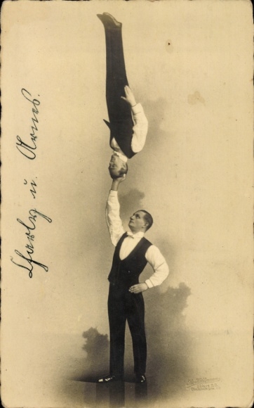 Foto Ak Akrobaten, W. Wehler, Künstler-Agentur