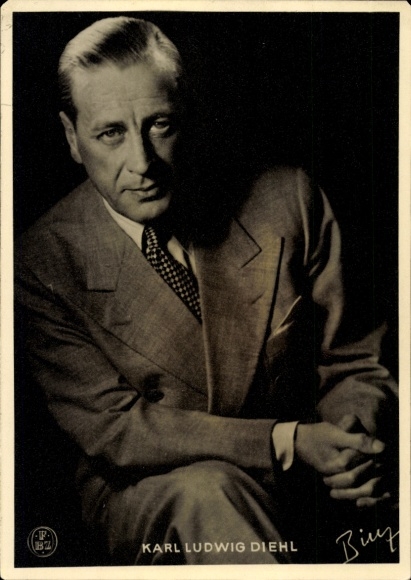 Postcard actor Karl Ludwig Diehl, portrait