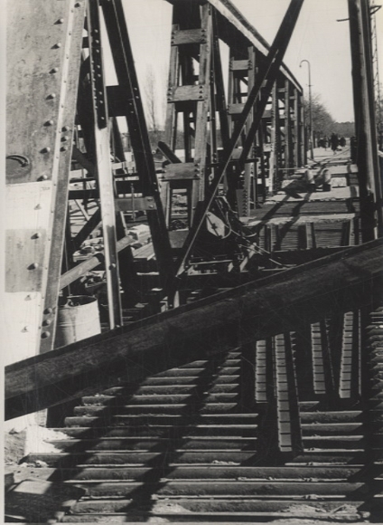 Original Foto Berlin Treptow / Alt-Treptow, Wiederaufbau der zerstörten Kiefholzbrücke, 1945/46