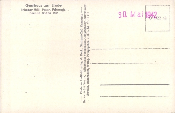 Postcard Farnroda in Thuringia, aerial photograph